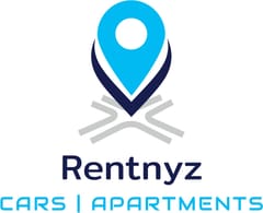 Rentnyz logo, cars and apartments
